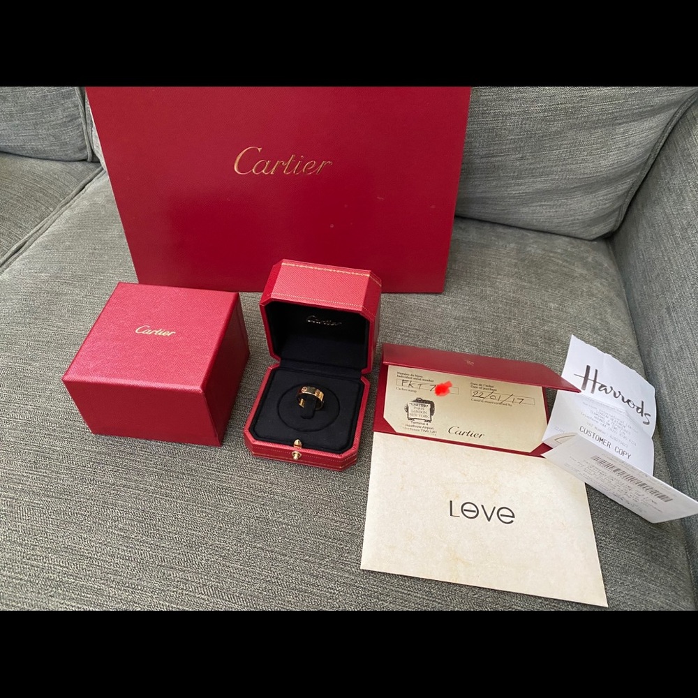 Authentic Cartier Thick Love Ring, Size 51, Size 5.75 US, 18K Yellow Gold